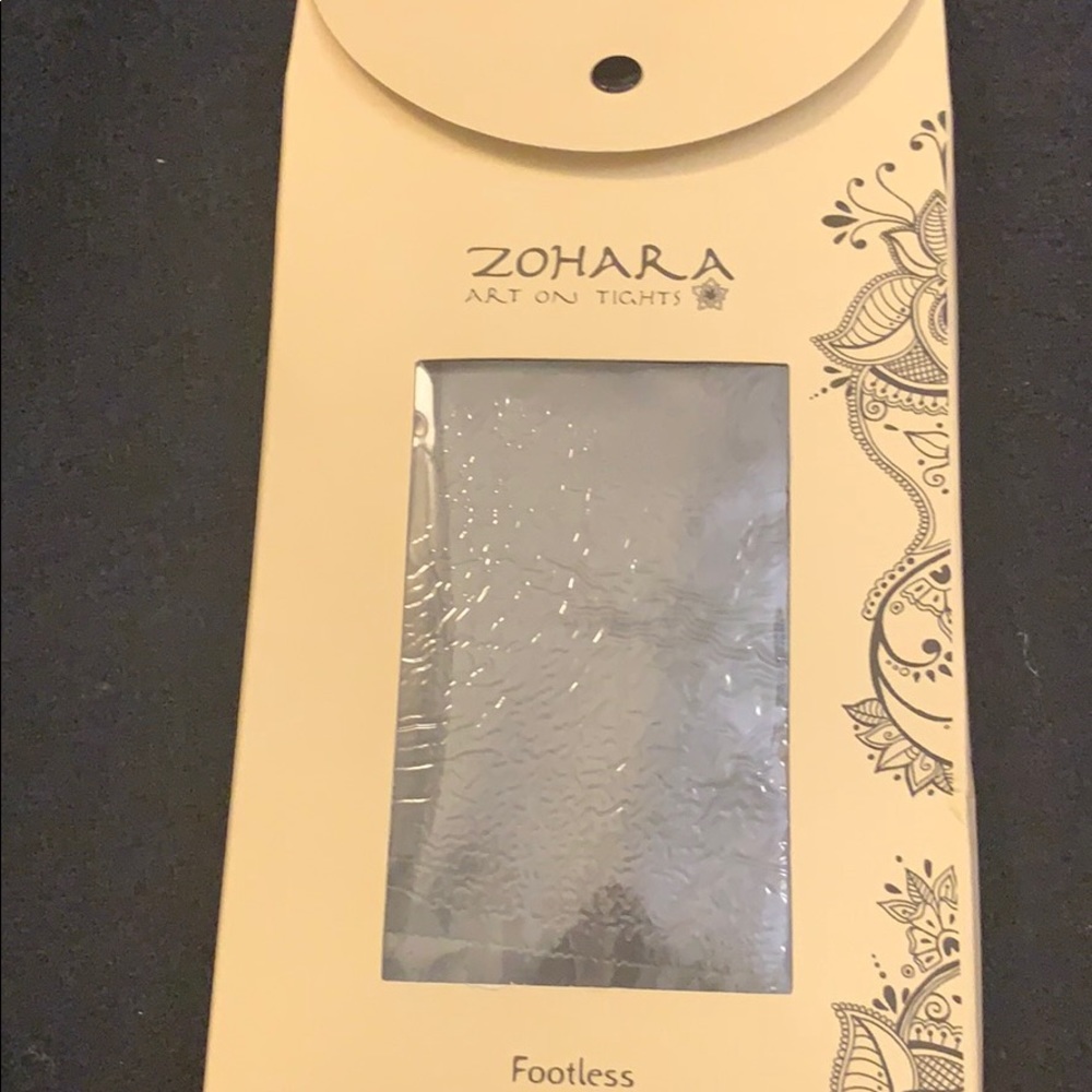 ZOHARA Art on Tights Footless Grey and Black